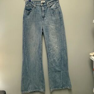 PISTOLA Denim Distressed Wide Leg High Rise Jeans SZ 28 J2
